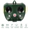 Ultrasonic Animal Repeller Solar Powered Repellent with Motion Sensor LED Flashing Lights IPX4 Waterproof Outdoor for Farm Garden Yard