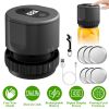 Jar Vacuum Sealer Kit For Wide Mouth Regular Mouth Mason Jars Cans Handheld Cordless Rechargeable Canning Vacuum Pump Machine with 6 Lids Bottle Cap O