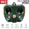 Ultrasonic Animal Repeller Solar Powered Repellent with Motion Sensor LED Flashing Lights IPX4 Waterproof Outdoor for Farm Garden Yard