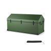Waterproof Outdoor Storage Box with Ventilated Window, Adjustable Snap - Green