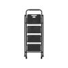 Garden Tools Portable Folding Ladder with Wide Anti-Slip Pedal - Black - Style C
