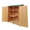 XWT011 WOODEN SHED Natural for backyard garden big Tool storage Flat roof tool room 63.58"X 24.6"X 53.15"