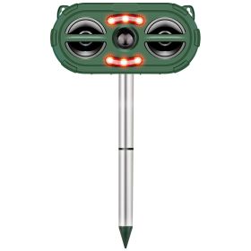 Solar Ultrasonic Animal Repeller Motion Sensor Animal Repellent USB Animal Chaser IP66 Waterproof for Farm Garden Yard to Drive Deer Raccoon Squirrel
