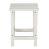 36*36*47cm Single Layer Square HDPE Side Table White