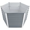 Garden Raised Bed Galvanized Steel 50.8"x50.8"x30.3" Gray