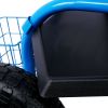 Rolling Garden Scooter Garden Cart Seat with Wheels and Tool Tray, 360 Swivel Seat,Blue