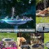 Mini Solar Water Fountain Pool Pond Waterfall Fountain Garden - Army Green