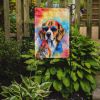Beagle Hippie Dawg Garden Flag Mailbox Flag Decorative Yard Flag Banner Outside Patio Artwork Yard Flower Beds, Garden Size, Multicolor