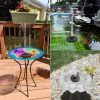 Mini Solar Water Fountain Pool Pond Waterfall Fountain Garden - Army Green