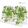 2 Pieces Foldable A-Frame Trellis Plant Supports with Twist Ties - Green