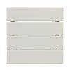 36*36*47cm Single Layer Square HDPE Side Table White