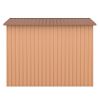 8' x 8' Outdoor Storage Shed, Metal Garden Shed with Double Sliding Doors, 4 Air Vents, Tool Storage House Shed for Yard, Patio, Lawn, Coffee