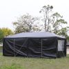 10'x20' Outdoor Party Tent with 6 Removable Sidewalls, Waterproof Canopy Patio Wedding Gazebo, Black