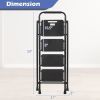 Garden Tools Portable Folding Ladder with Wide Anti-Slip Pedal - Black - Style C