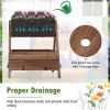 Vertical Raised Garden bed with 3 Wooden Planter Boxes - Brown