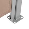 Outdoor Aluminum Handle Pentacle Side Pull Shed Office Partition Cafe Terrace Windshield Isolation Canopy Brown