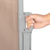 Outdoor Aluminum Handle Pentacle Side Pull Shed Office Partition Cafe Terrace Windshield Isolation Canopy Brown