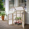 30 x 22 x 43 Inch Garden Portable Wooden Greenhouse - Natural
