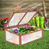 Outdoor Indoor Garden Portable Wooden Greenhouse - Natural