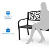 Garden Bench with Elegant Bronze Finish and Durable Metal Frame - Black