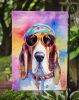 Basset Hound Hippie Dawg Garden Flag Mailbox Flag Decorative Yard Flag Banner Outside Patio Artwork Yard Flower Beds, Garden Size, Multicolor