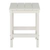36*36*47cm Single Layer Square HDPE Side Table White