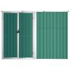 Garden Tool Shed Green 88.6"x35"x63.4" Galvanized Steel