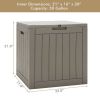 30 Gallon Deck Box Storage Seating Container - Light Brown