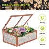Outdoor Indoor Garden Portable Wooden Greenhouse - Natural