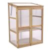 30 x 22 x 43 Inch Garden Portable Wooden Greenhouse - Natural