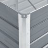 Garden Raised Bed Galvanized Steel 50.8"x50.8"x30.3" Gray