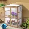 30 x 22 x 43 Inch Garden Portable Wooden Greenhouse - Natural