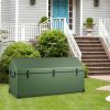 Waterproof Outdoor Storage Box with Ventilated Window, Adjustable Snap - Green