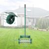 18 Inch Rolling Lawn Aerator with Splash-Proof Fender for Garden - as show