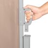 Outdoor Aluminum Handle Pentacle Side Pull Shed Office Partition Cafe Terrace Windshield Isolation Canopy Brown