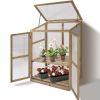 30 x 22 x 43 Inch Garden Portable Wooden Greenhouse - as show
