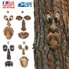 Resin Old Man Tree Hugger Bark Ghost Face Decoration Funny Tree Face Décor For Outdoor Yard Easter