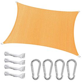 Rectangle Shade Sails Top Canopy 98% UV Block Awning Shelter 185GSM HDPE Patio Cover with Snap Hooks Ropes for Outdoor Garden Backyard (Option: 300_300cm)