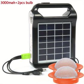 1pc Portable 6V Rechargeable Solar Panel Power Storage Generator System USB Charger With Lamp Lighting Home Solar Energy System Kit, 8*5.9in (Option: ModelSize 4)