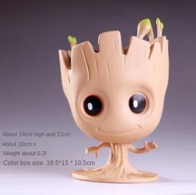 Galaxy Guard Flower Pot Tree Man Grute Baby Tree Man PVC Handmade Ornament (Option: colourQ version Xiaoshuren)