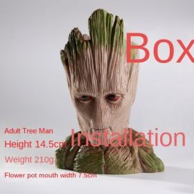 Galaxy Guard Flower Pot Tree Man Grute Baby Tree Man PVC Handmade Ornament (Option: colourAdult Tree Man Box)