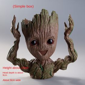 Galaxy Guard Flower Pot Tree Man Grute Baby Tree Man PVC Handmade Ornament (Option: colourGeneration 4 Hands Up Simple Box)