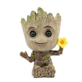 Galaxy Guard Flower Pot; Little Tree Man Bird's Nest; Flower Tree Man Baby Car Accessories; Bagged Handmade (Option: colourFlower Picking Tree Man (bagged))