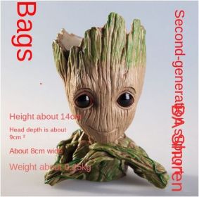 Galaxy Guard Flower Pot Tree Man Grute Baby Tree Man PVC Handmade Ornament (Option: colour3 Daycare chin bags)