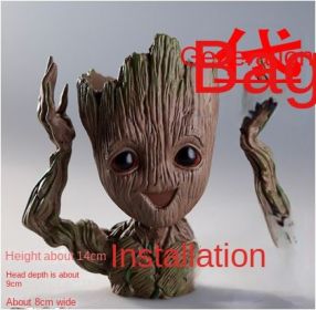 Galaxy Guard Flower Pot Tree Man Grute Baby Tree Man PVC Handmade Ornament (Option: colourGeneration 4 raised hands in bags)