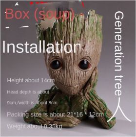 Galaxy Guard Flower Pot Tree Man Grute Baby Tree Man PVC Handmade Ornament (Option: colour1st generation Shuren foam carton)