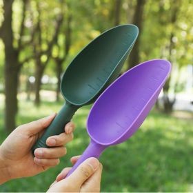 Handheld Soil Scoop Scale Mark Design Loosening Soil Plastic Potting Soil Scoop Hand Garden Shovel Digging Tool Garden Supplies (Option: Colorblack)