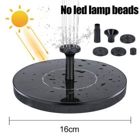 18/16/13cm Solar Water Fountain Colorful Fountain Floating Solar Powered Pool Pond Waterfall Fountain Pump Garden Outdoor Decor (Option: Color16cm no led)