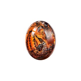 1 Set Lava Dragon Egg Crystal Transparent Resin Statue Luminous Dinosaur Eggs Souvenir Resin Craft Ornamental Home Decor Gifts (Option: ColorRed)