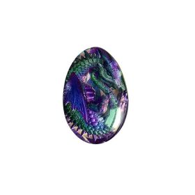 1 Set Lava Dragon Egg Crystal Transparent Resin Statue Luminous Dinosaur Eggs Souvenir Resin Craft Ornamental Home Decor Gifts (Option: ColorPurple)